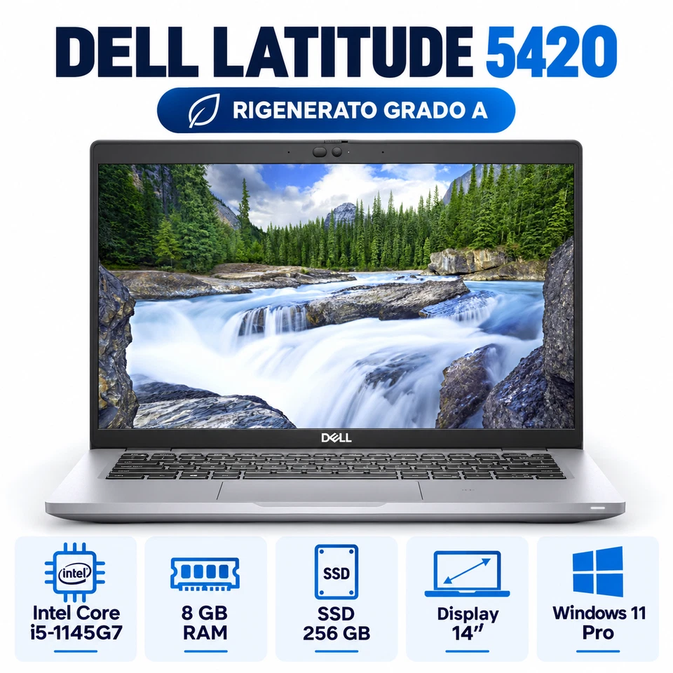 Dell Latitude 5420 · i5-1145G7 · 8GB · 256GB, foto 2 di 4