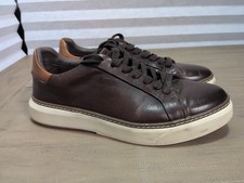 M&S Men’s Brown Leather Trainers UK 7 Airflex Comfort Lace Up Sneakers Shoes