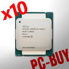 LOT of 10 Intel Xeon E5-2620 v3 2.4GHz 6-Core 15MB 85W SR207