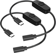USB Type C Switch Extension Cable 2 Pack USB C Female to Male Power Cable