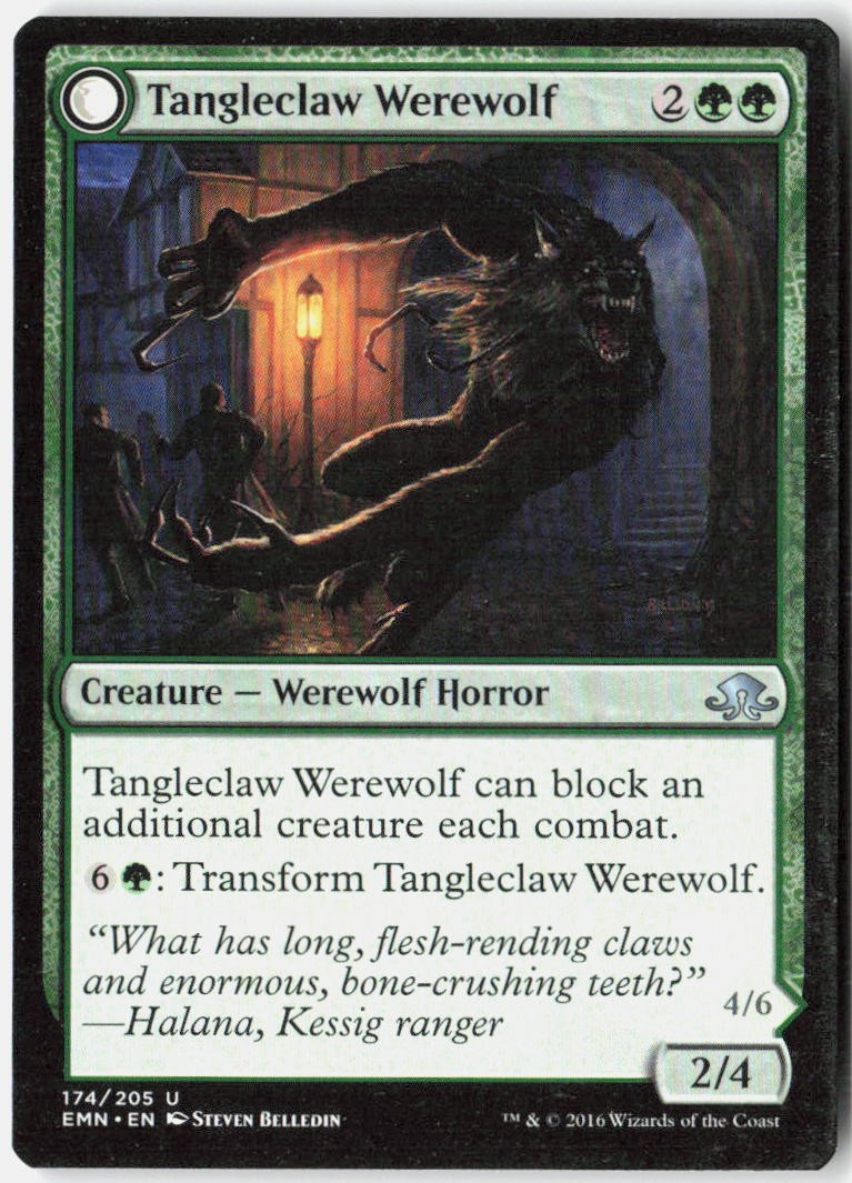 Magic - Tangleclaw Werewolf Eldritch Moon [EMN - 174] NM Uncommon