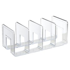 SAYEEC Acrylic File Sorter Clear Holder Desk Organizer, Sturdy Desktop Files