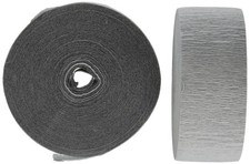 4 Rolls Crepe Paper Streamers 290 ft Total-Made in USA (Gray)