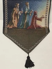 Three Wise Men Table Runner Chritsmas Table Tapistry Night Stars 73”X 13” NICE