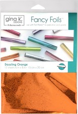 Gina K Designs Fancy Foil 6"X8" 12/Pkg Dazzling Orange Holographic