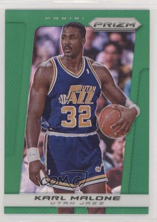 2013-14 Panini Prizm Retail Green Prizm Karl Malone #241 HOF 5ir
