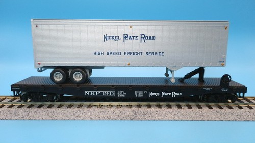 Coche plano Athearn 72483 HO carretera placa de níquel 50' con remolque de 40' NKP 1913 | Condition: New