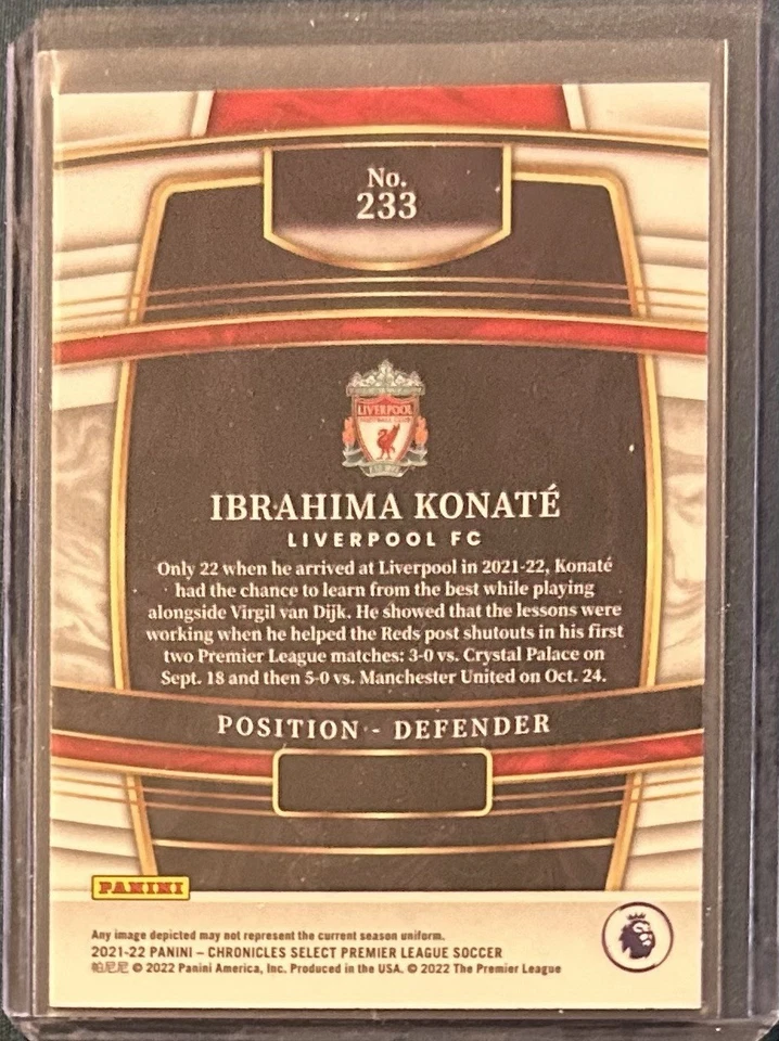 2021-22 Panini Chronicles - Premier League Select Ibrahima Konate #233 RC - Image 2 of 2
