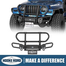 Hooke Road Tubular Front Bumper Brush Guard For 1987-2006 Jeep Wrangler Yj Tj