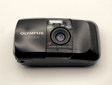 Olympus Stylus 35mm F3.5 Film Camera Black Compact Point  Shoot As Is Parts