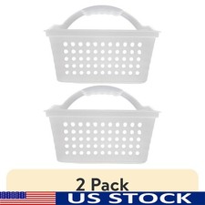 Durable Plastic Shower Caddy Organizer W/ Handle Bathroom Dorm Crafts Storage US