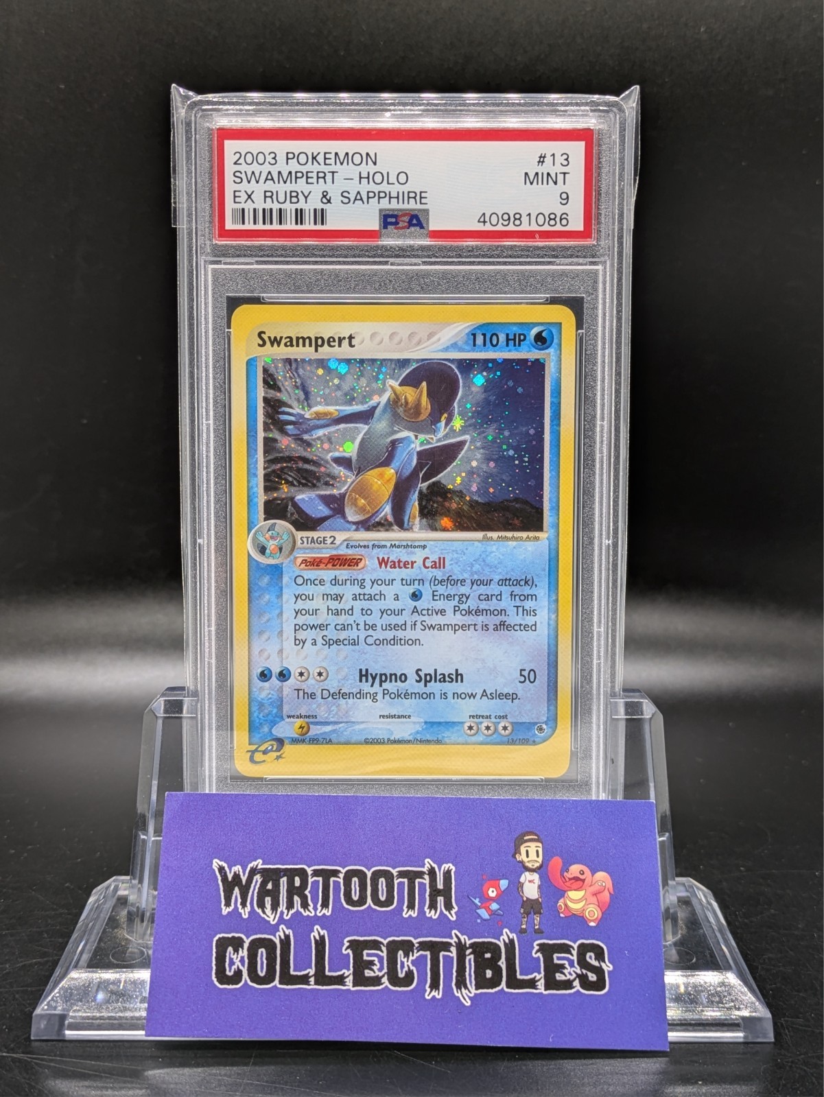 2003 Pokemon EX Ruby & Sapphire Holo Swampert #13 PSA 9 MINT