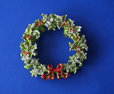 Weihnachten Glitzerkranz Kurt Adler 12,5 cm Durchmesser NEU