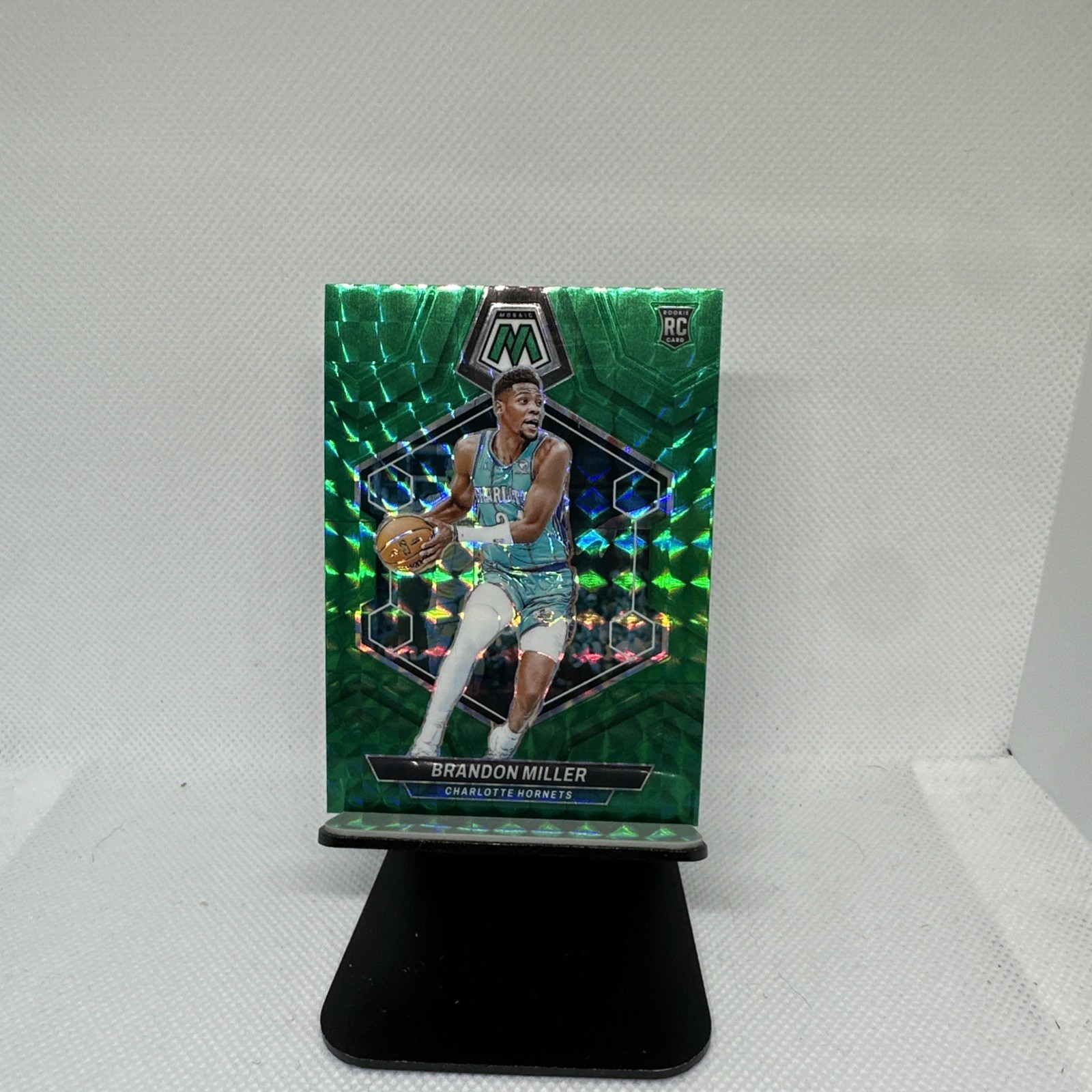 2023-24 Panini Mosaic - Rookies Brandon Miller #202 Green Mosaic Prizm (RC)