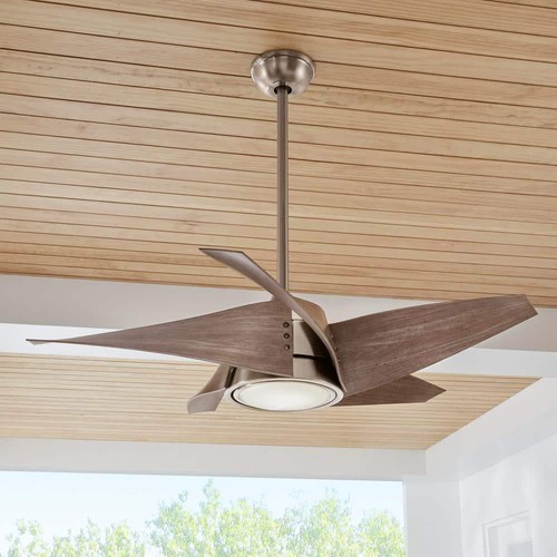Home Decorators Collection Broughton 42 In. LED Brushed Nickel Ceiling Fan With - Picture 3 of 11