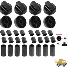 8- Pack Control Knobs Replacement with 24 Adapters for Oven, Stove, and Range...