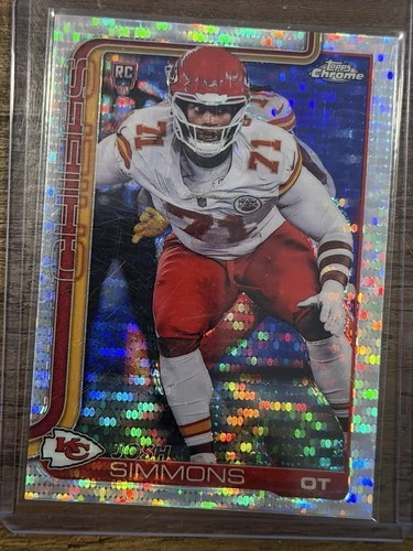 2025 Topps Chrome Pulsar  Josh Simmons Kansas City Chiefs NFL Football Card 337