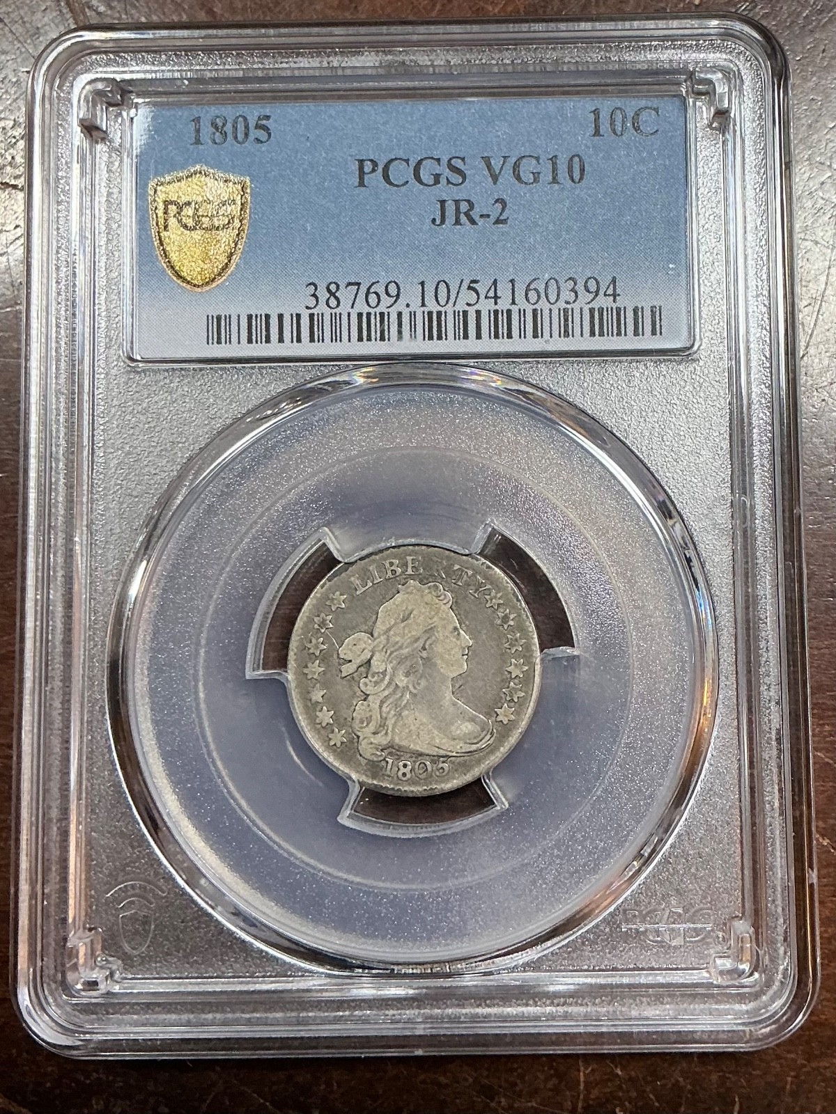 PCGS VG10 1805 DRAPED BUST DIME 4 BERRIES BEAUTIFUL AND ORIGINAL