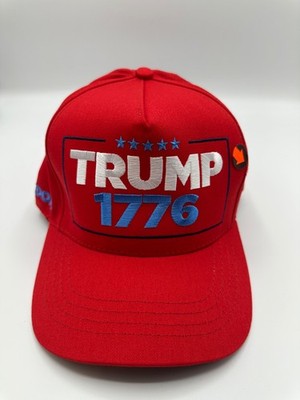 Cali Fame Trump 1776 Logo Red Men Adult Baseball Cap Hat One