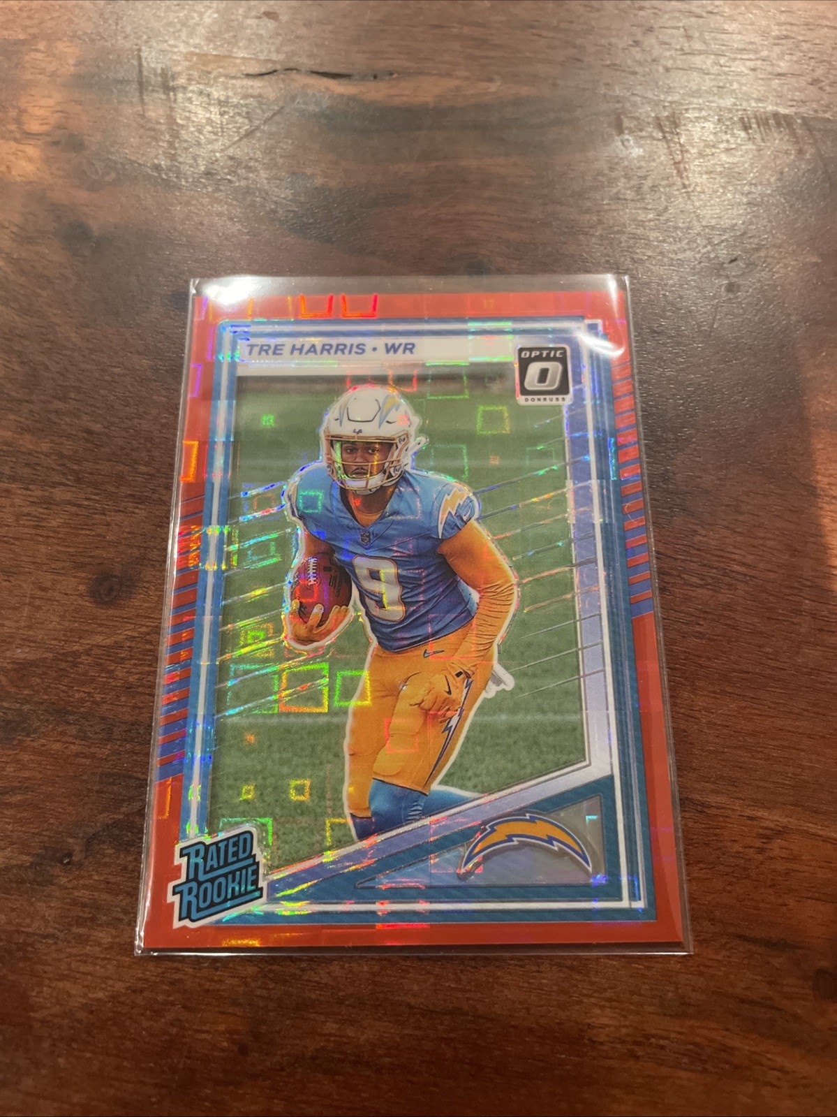 2025 Donruss Optic Preview Tre Harris Red Pandora Rated Rookie #329 Chargers