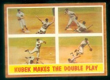 1962 TOPPS #311 KUBEK MAKES THE PLAY EXMT