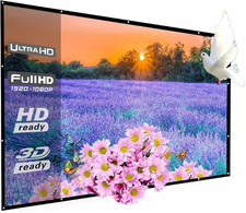 180 Inch Outdoor Projector Screen, HD 16:9 Large Folding Portable Home Theater