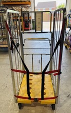 Large Heavy Duty Roll Trolley Warehouse Cage, 3 Sided & Foldable