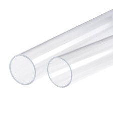 2 Pack Clear Acrylic Tube 36mm ID 40mm OD and 305mm Long Plastic Pipe Lamps DIY