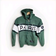 Nike Jordan PSG Paris Saint Germain Soccer Green Full Zip M Hoodie Pullovover
