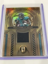 Travis Etienne Jr 2023 Panini Gold Standard Gold Rush Patch /299 #GR-TEJ Jaguars