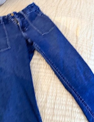 J crew Blue Denim Jogger Jeans Relaxed Fit Mid rise 1 w/cargo pockets PAIR