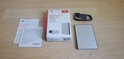Seagate Backup Plus Slim SRD0VN2 Portable 1TB Storage External Hard Drive