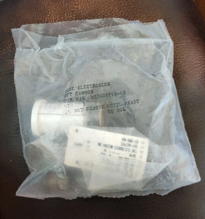 AMPHENOL ITT CANNON BURNDY Complete Connector with Pins and Shell MS3126F10-6S - Image 4 of 4