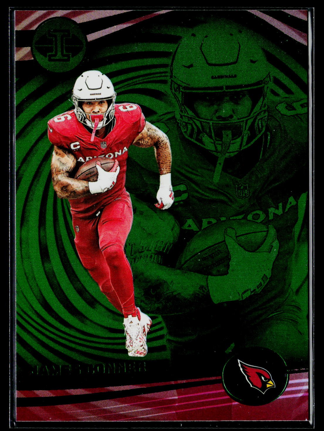 2023 Panini Illusions #1 James Conner Emerald Trophy Collection