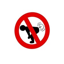 No Farting Funny Not Allowed Funny Sticker Decal Car Laptop Hardhat