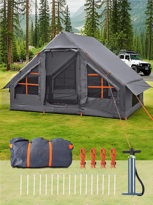 Inflatable Tents for Camping 2-4 Person - Easy Blow up Glamping Tent with Hand P