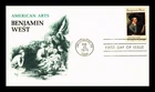 DR JIM STAMPS US COVER BENJAMIN WEST AMERICAN ARTS FIRST DAY ISSUE MARQ CACHET