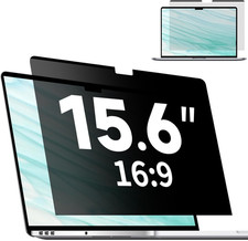 Magnetic Laptop Privacy Screen 15.6 Inch 16:9, Removable Matte anti Glare Blue L