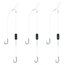 Double Hooks with Scale Weight Pre-Tied Small Fishing Hook with Nylon Leader