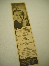 GUY LOMBARDO Sweetest Music This Side Of Heaven 1941 promo trade advt