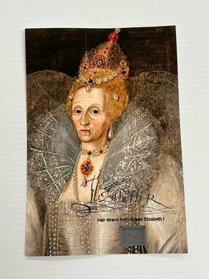 Queen Elizabeth I Hair Strand lock speck Relic Royal Photo Royal Display