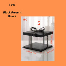 Gift Box Black Present Boxes New Gift Storage Container Birthday