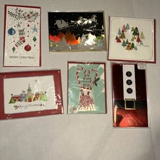 LOT of 6 PAPYRUS Premium Christmas Holiday Cards