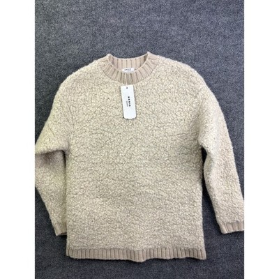 Akris Punto Pullover Women 8 Virgin Wool Alpaca Bouclé Knit Sweater MSRP $900
