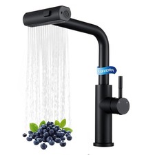 Kitchen Faucet with Pull Down Sprayer, Waterfall Single Hole Single Handle Si...