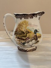 Royal Worcester Palissy Game Series Jug Duck & Partridge Hunting Scene Vintage
