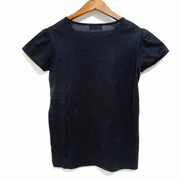 Yves Saint Laurent ブラック トップス Mサイズ Yves Saint Laurent YSL Cut & Sew Black Short Sleeve Top, M, Logo