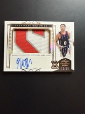 TyTy Washington Jr 2023 Leaf Trinity Basketball Autograph Patch XRC #/15