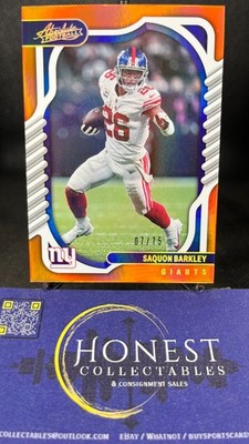 Saquon Barkley /75 (SP) - 2022 Panini Absolute Orange Holo SP #48