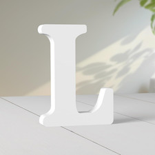 8 Inch White Wood Letters Unfinished Wood Letters for Wall Decor Decorative Stan